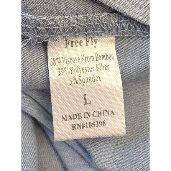Free Fly Women’s Long Sleeve T-shirt Size Large Blue Thumbholes Bamboo - Picture 5 of 5